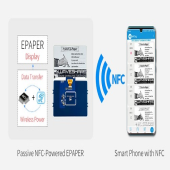 نمایشگری که بدون نیاز به شارژر و با NFC شارژ می شود