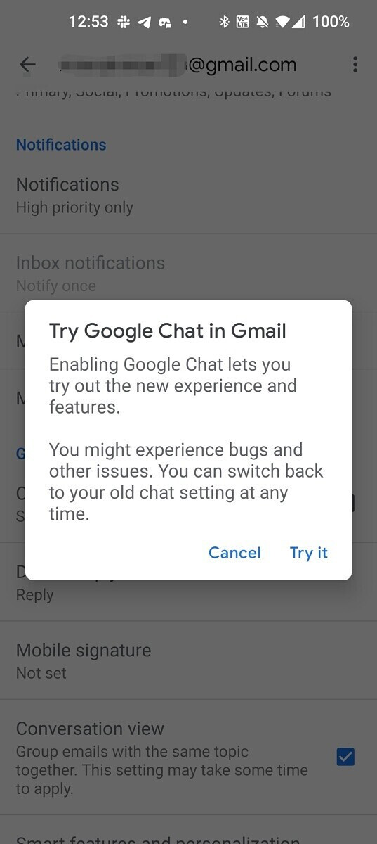 گوگل جیمیل Gmail Google Chat