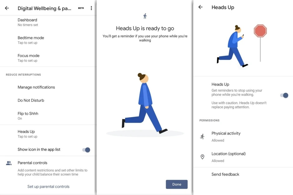 Heads Up اندروید گوگل سیستم عامل Digital wellbeing