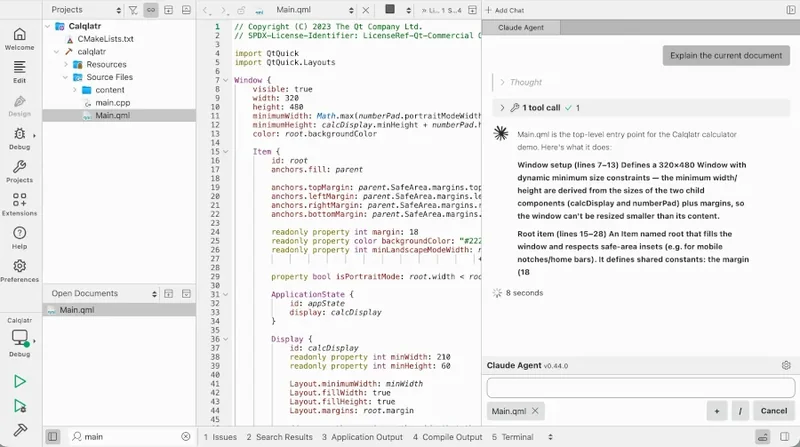انتشار نسخه بتای Qt Creator 21 با فعال‌سازی پیش‌فرض قابلیت‌های هوش مصنوعی