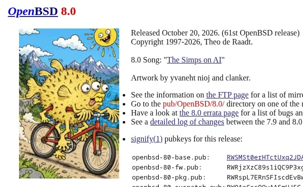 انتشار OpenBSD 8.0 با پشتیبانی اولیه از اینتل Arc و بهبود امنیت