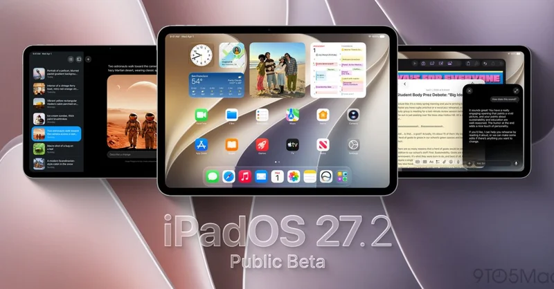 انتشار بتای عمومی دوم iPadOS 27.2 همراه با tvOS و نرمافزار HomePod