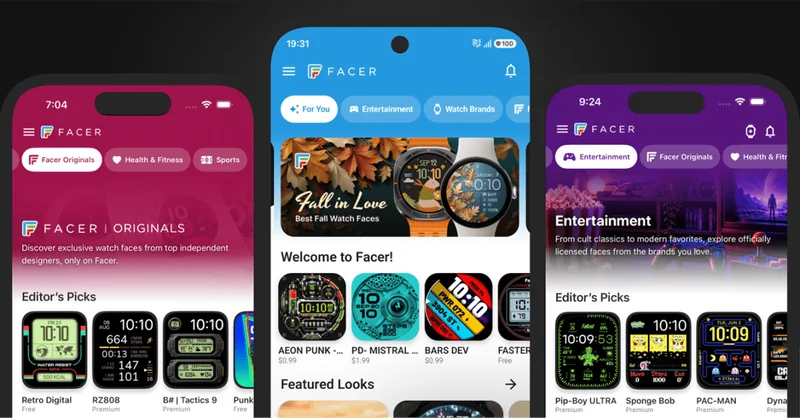 بازطراحی Facer و دستهبندی کتابخانه واچ فیس Wear OS