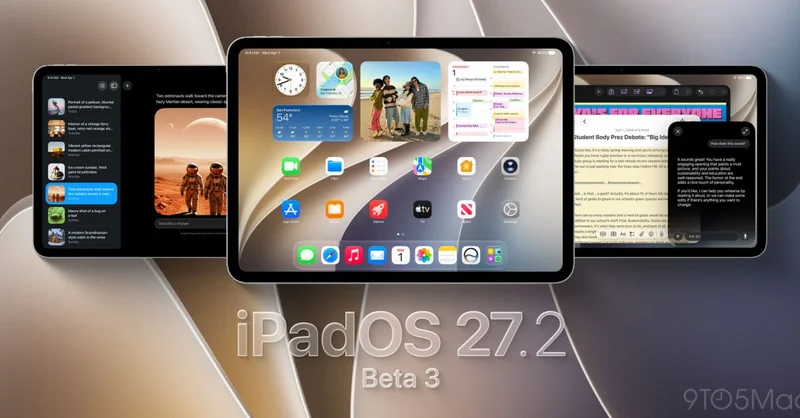 اپل بتا ۳ برای iPadOS 27.2، watchOS 27.2 و چند سیستمعامل دیگر را منتشر کرد