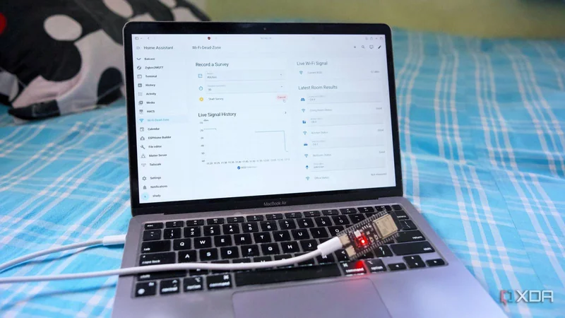 نقشهبرداری از نقاط کور وایفای خانه با برد ESP32 و داشبورد هوماسیستنت