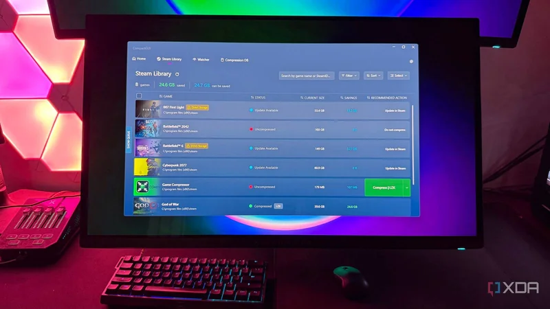CompactGUI رایگان؛ جایگزین ۶ دلاری Game Compressor برای فشردهسازی بازیها