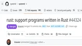 systemd پشتیبانی از برنامه‌های Rust را ادغام کرد
