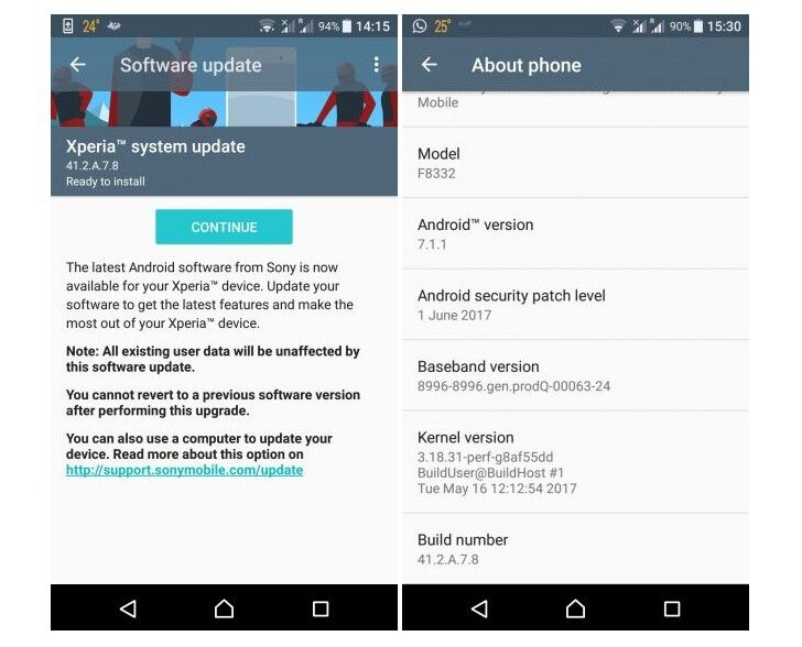 سونی اکسپریا اکسپریاایکس‌زد اکسپریاایکس‌زدپریمیوم اکسپریاایکس‌پرفورمانس