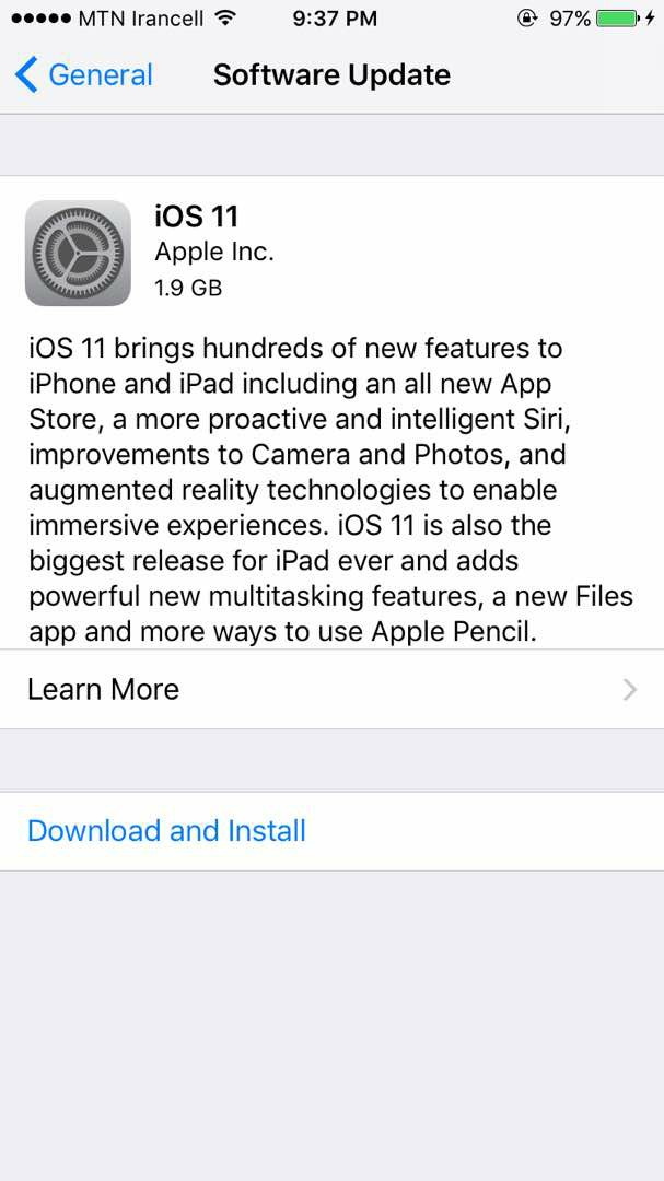 اپل آیفون iOS iOS11