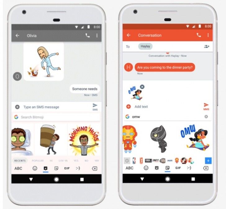 کیبورد گوگل اموجی بیتموجی استیکر اندروید iOS