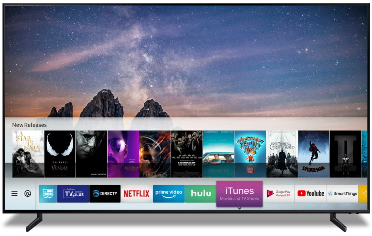 اپل iTunes تلویزیون‌های هوشمند سامسونگ تلویزیون