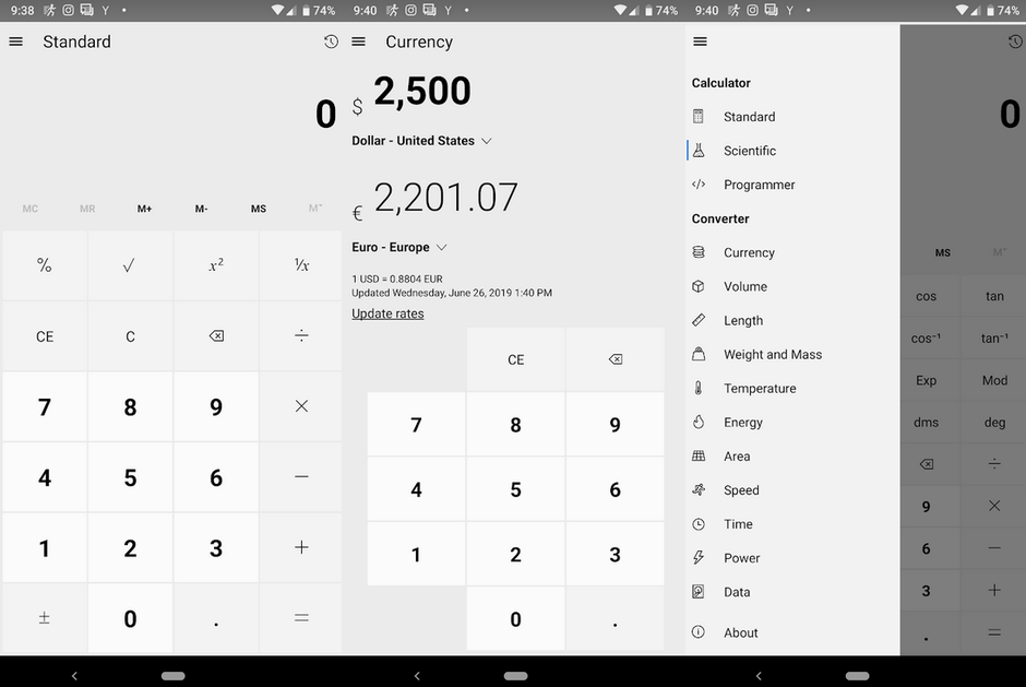 ماشین‌حساب Uno Calculator اندروید iOS ویندوز 10