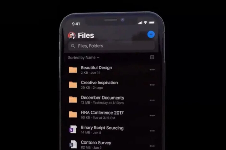 مایکروسافت حالت تیره واندرایو OneDrive iOS