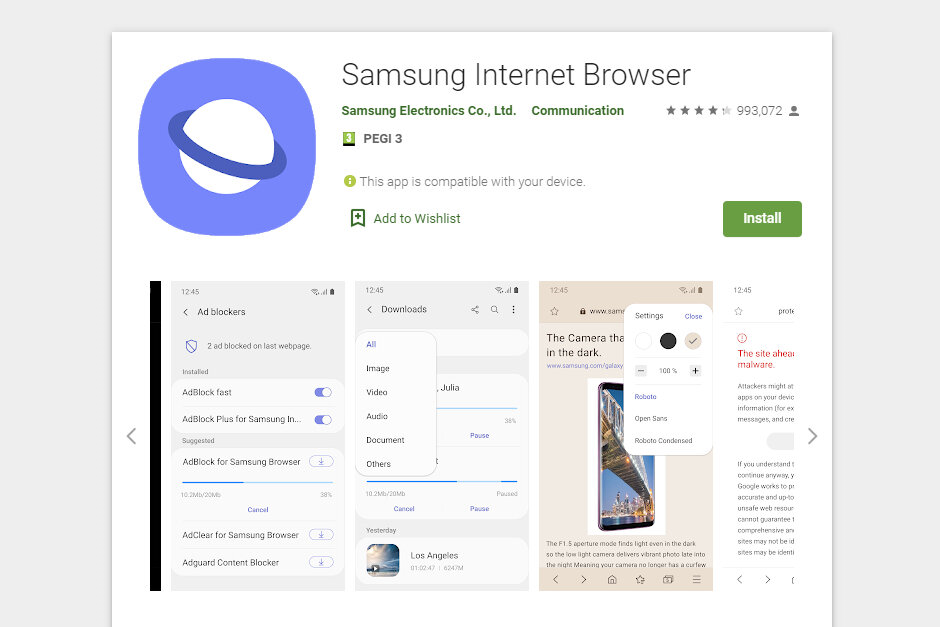 مرورگر مرورگر سامسونگ Samsung Internet Browser سامسونگ نسخه 11 مرورگر سامسونگ