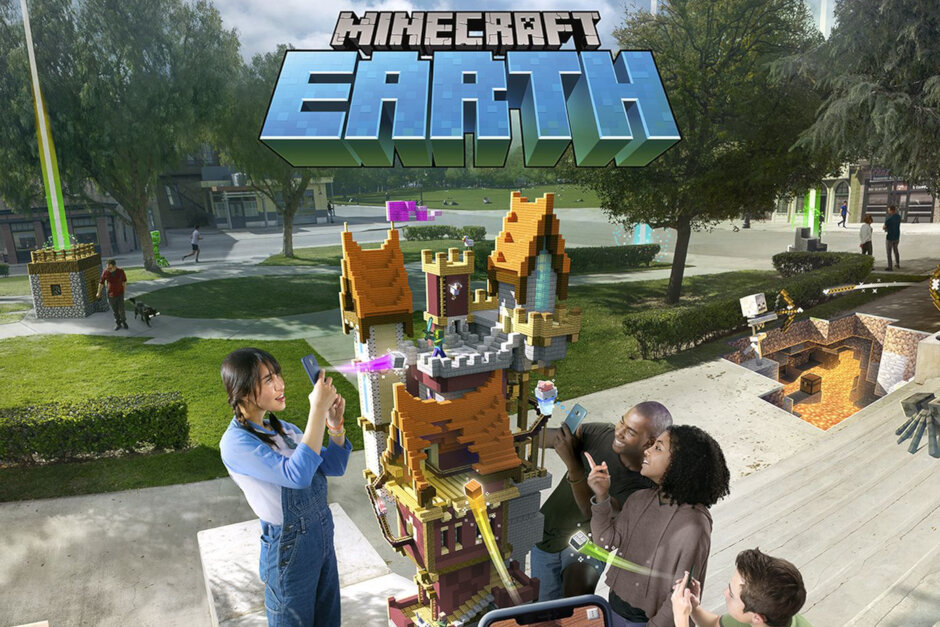 بازی مایکروسافت ماینکرافت ارث Minecraft Earth واقعیت افزوده