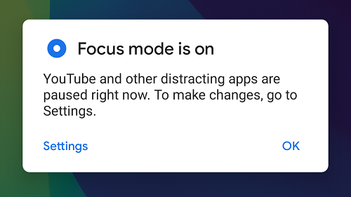 گوگل حالت فوکوس اندروید سیستم عامل Focus Mode