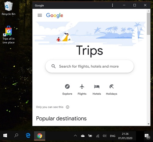 گوگل Google Travel نرمافزار اپلیکیشن گوگل کروم