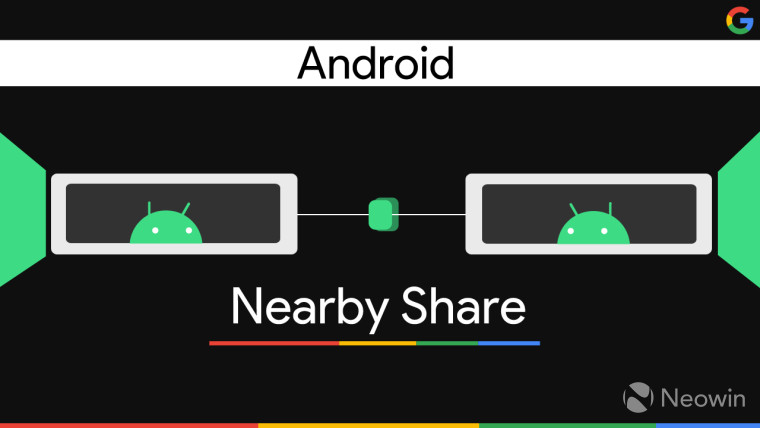 گوگل Nearby Sharing ایردراپ اندروید سیستم عامل