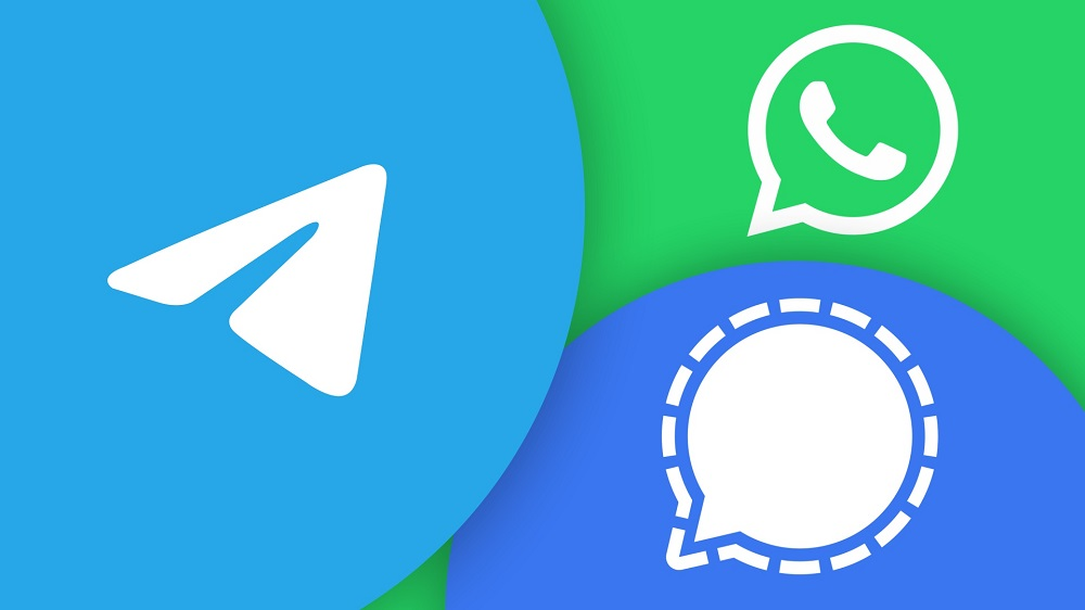 واتس اپ فیسبوک شبکه اجتماعی تلگرام سیگنال