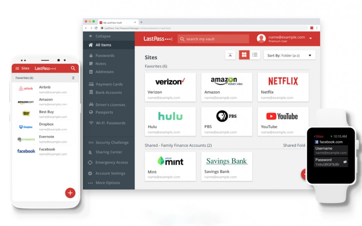 LastPass مدیریت پسورد مدیریت کلمه عبور