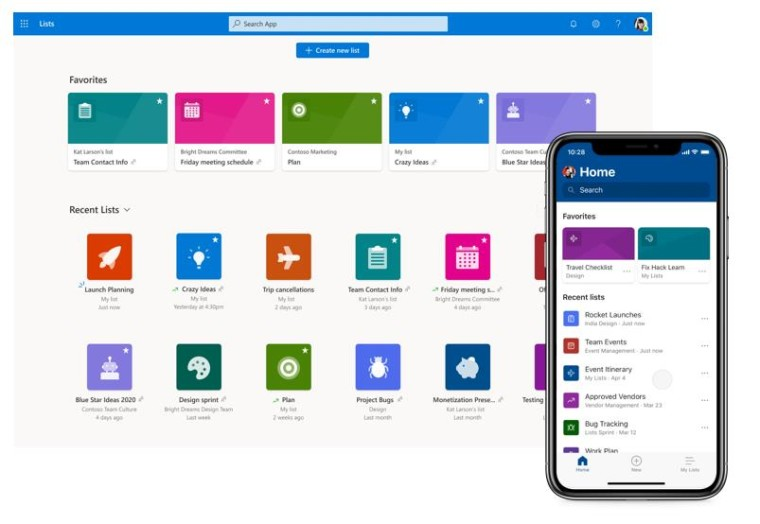 مایکروسافت Lists Microsoft Lists iOS سیستم عامل سیستم عامل iOS