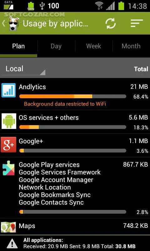 دانلود 3G Watchdog Pro 1.28.7 for Android +2.1 - دانلود مانیتور ترافیک واتچ داگ برای اندروید - سافت گذر