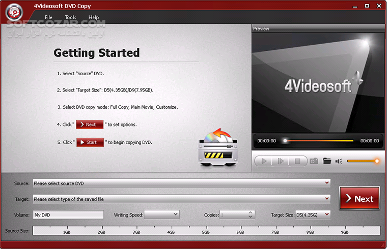 دانلود 4Videosoft DVD Copy 3.2.32 / DVD Creator 6.2.10 + Portable - دانلود کپی فایل ها و فرمت های دی وی دی 4 ویدیو سافت دی وی دی کپی - سافت گذر