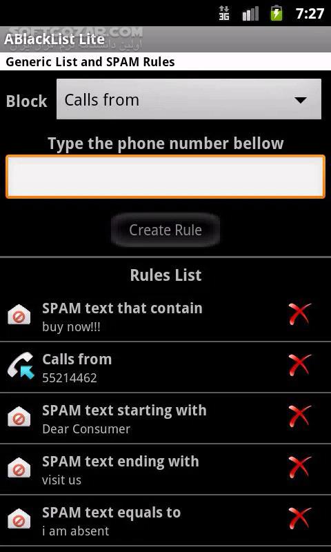 دانلود ABlackList 2.99 for Android - دانلود لیست سیاه تماس و پیام برای اندروید - سافت گذر