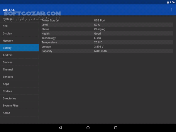 دانلود AIDA64 Premium 2.08 for Android +4.4 - دانلود نمایش اطلاعات سخت افزار برای اندروید - سافت گذر