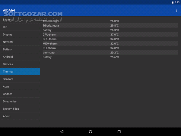 دانلود AIDA64 Premium 2.08 for Android +4.4 - دانلود نمایش اطلاعات سخت افزار برای اندروید - سافت گذر
