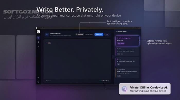 دانلود AI Grammar Studio 1.2.2 - دانلود اصلاح گرامر انگلیسی - سافت گذر