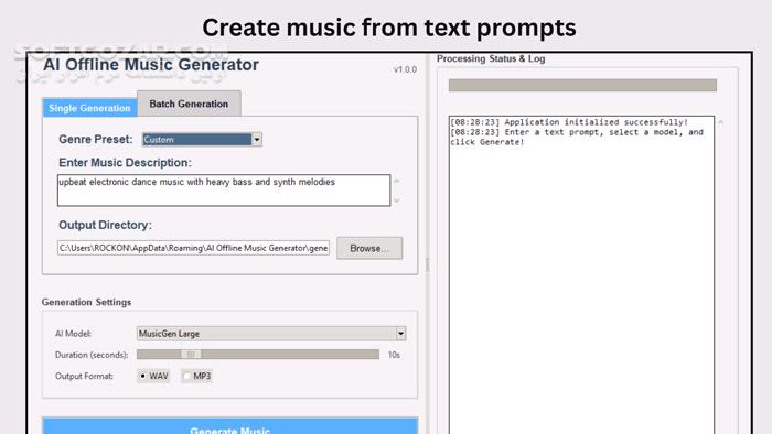 دانلود AI Offline Music Generator 1.0.0 - دانلود ساخت موسیقی با هوش مصنوعی - سافت گذر