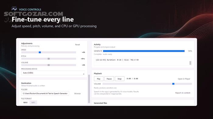 دانلود AI Text To Speech Generator Pro 1.2.4 - دانلود تبدیل متن به گفتار با هوش مصنوعی پیشرفته - سافت گذر