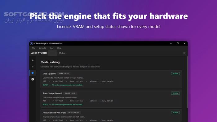 دانلود AI Text & Image to 3D Generator Pro 3.0.2 - دانلود تبدیل توضیحات متنی و تصاویر دوبعدی به مدل‌های سه‌بعدی - سافت گذر