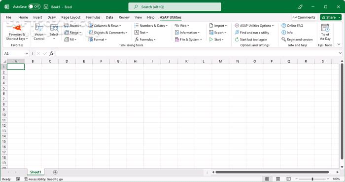 دانلود ASAP Utilities 8.5 - دانلود افزونه اکسل - سافت گذر