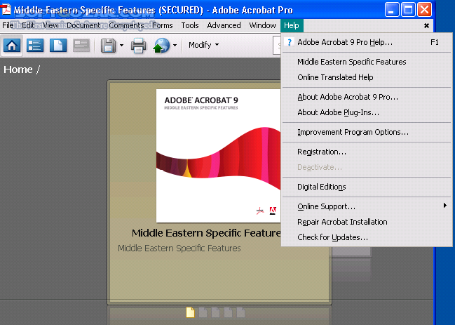 Adobe Acrobat 9 0 Pro Middle East (ME) Full تصاویر نرم افزار  - سافت گذر