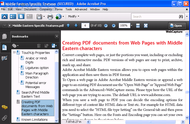 دانلود Adobe Acrobat 9.0 Pro Middle East (ME) Full - دانلود نسخه خاورمیانه (با امکانات فارسی) نرم افزار ادوبی اکروبات برای ساخت فایلهای PDF با محتوای فارسی - سافت گذر