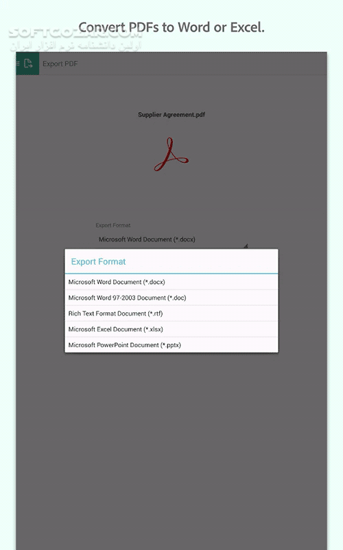 دانلود Adobe Acrobat Reader 25.4.0.38535 for Android +9.0 - دانلود نمایش پی دی اف ادوب آکروبات برای اندروید - سافت گذر