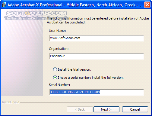 Adobe Acrobat X Pro 10 0 Middle Eastern ME تصاویر نرم افزار  - سافت گذر