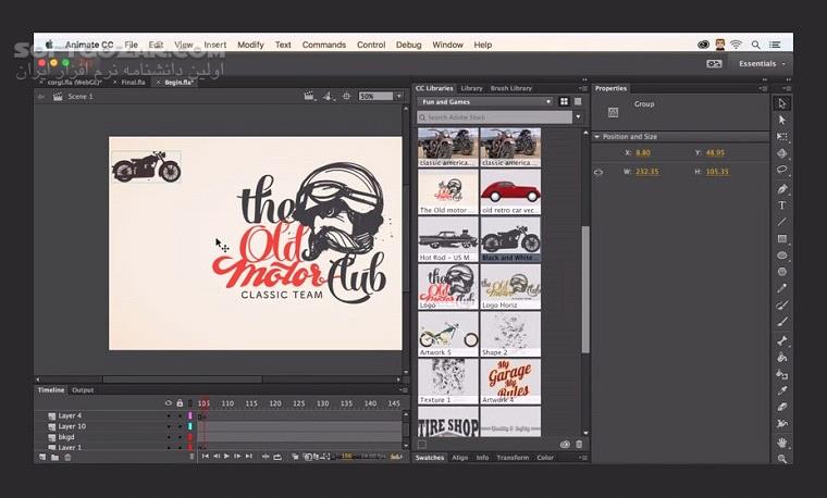 دانلود Adobe Animate 2024 24.0.3.19 / 2023 / 2022 / 2021 / 2020 / macOS - دانلود ادوبی انیمیت - سافت گذر