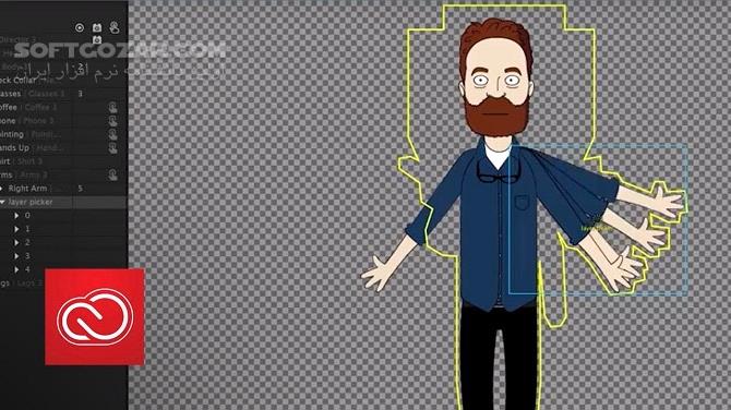 دانلود Adobe Character Animator 2025 25.0 / 2024 / 2023 / 2022 / 2021 / 2020 / 2019 / macOS - دانلود ادوبی کاراکتر انیمیتر - سافت گذر