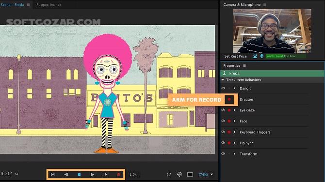 دانلود Adobe Character Animator 2025 25.0 / 2024 / 2023 / 2022 / 2021 / 2020 / 2019 / macOS - دانلود ادوبی کاراکتر انیمیتر - سافت گذر