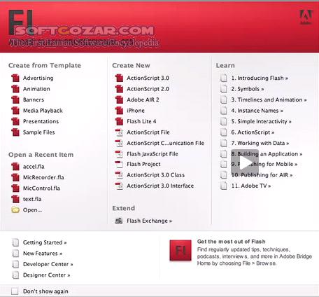 Adobe Flash Professional CS5 5 v11 5 Portable تصاویر نرم افزار  - سافت گذر