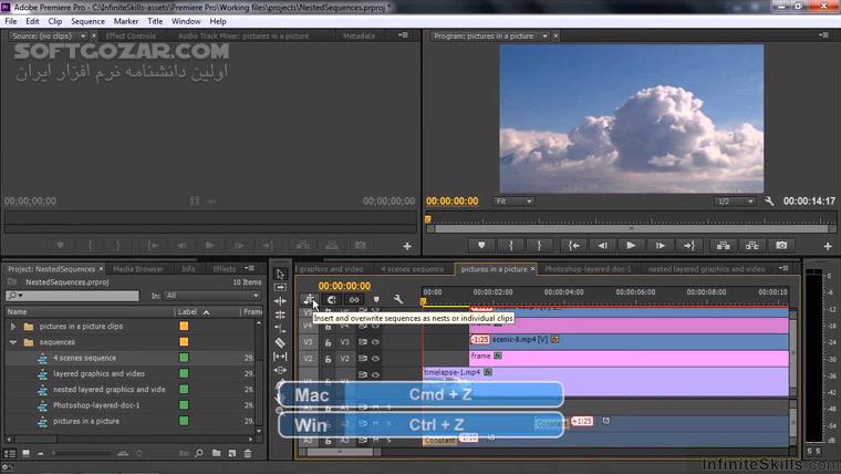 دانلود InfiniteSkills – Adobe Premiere Pro CC Training Video - دانلود فیلم آموزش ادوبی پریمیر پرو سی سی - سافت گذر