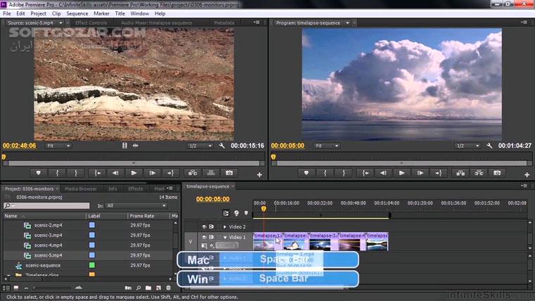 دانلود InfiniteSkills – Adobe Premiere Pro CC Training Video - دانلود فیلم آموزش ادوبی پریمیر پرو سی سی - سافت گذر
