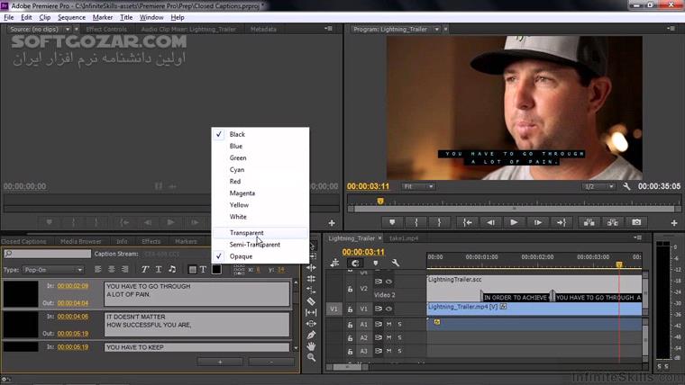 دانلود InfiniteSkills – Adobe Premiere Pro CC Training Video - دانلود فیلم آموزش ادوبی پریمیر پرو سی سی - سافت گذر