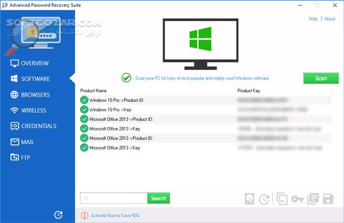 دانلود Advanced Password Recovery Suite 2.2.0 - دانلود بازیابی پسوردهای فراموش شده - سافت گذر