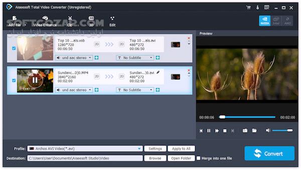دانلود Aiseesoft Total Video Converter 9.2.68 - دانلود تبدیل کننده ی فرمت های ای سی سافت - سافت گذر