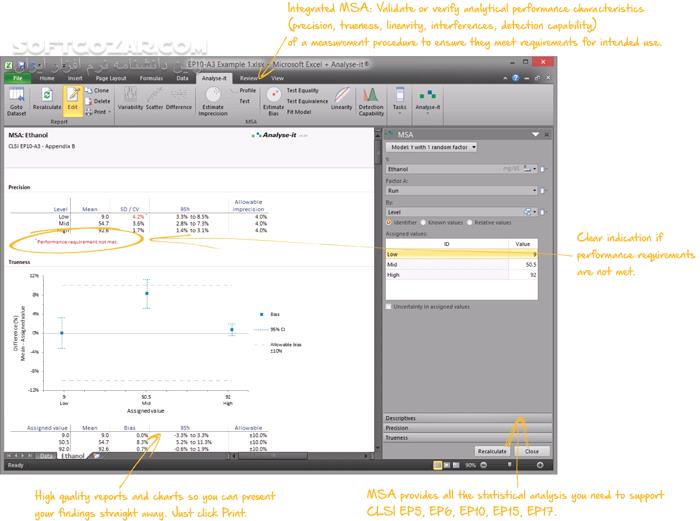 دانلود Analyse-it for Microsoft Excel Ultimate Edition 6.16.5 - دانلود افزونه اکسل برای تحلیل آماری پیشرفته - سافت گذر