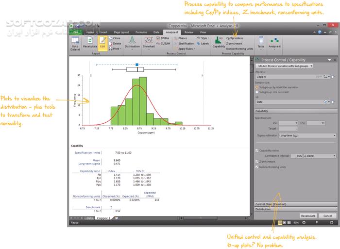 دانلود Analyse-it for Microsoft Excel Ultimate Edition 6.16.5 - دانلود افزونه اکسل برای تحلیل آماری پیشرفته - سافت گذر